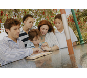 Picture of a family reading