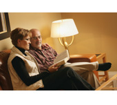 Picture of a man and a woman readign the Bible